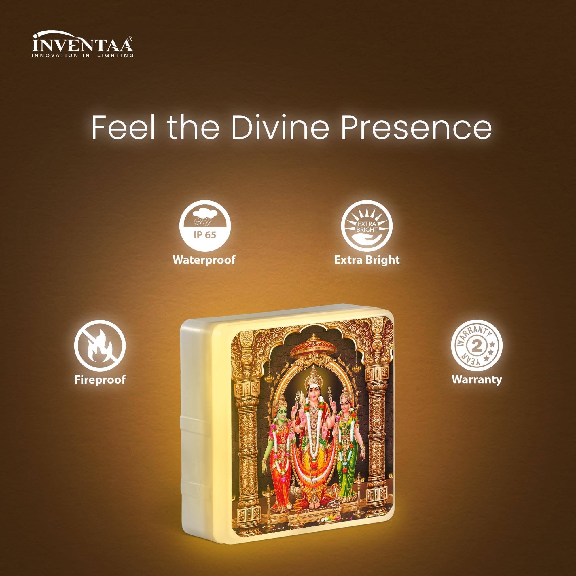 Features Of Lord Murugan Divine LED Wall Light #select god_murugan