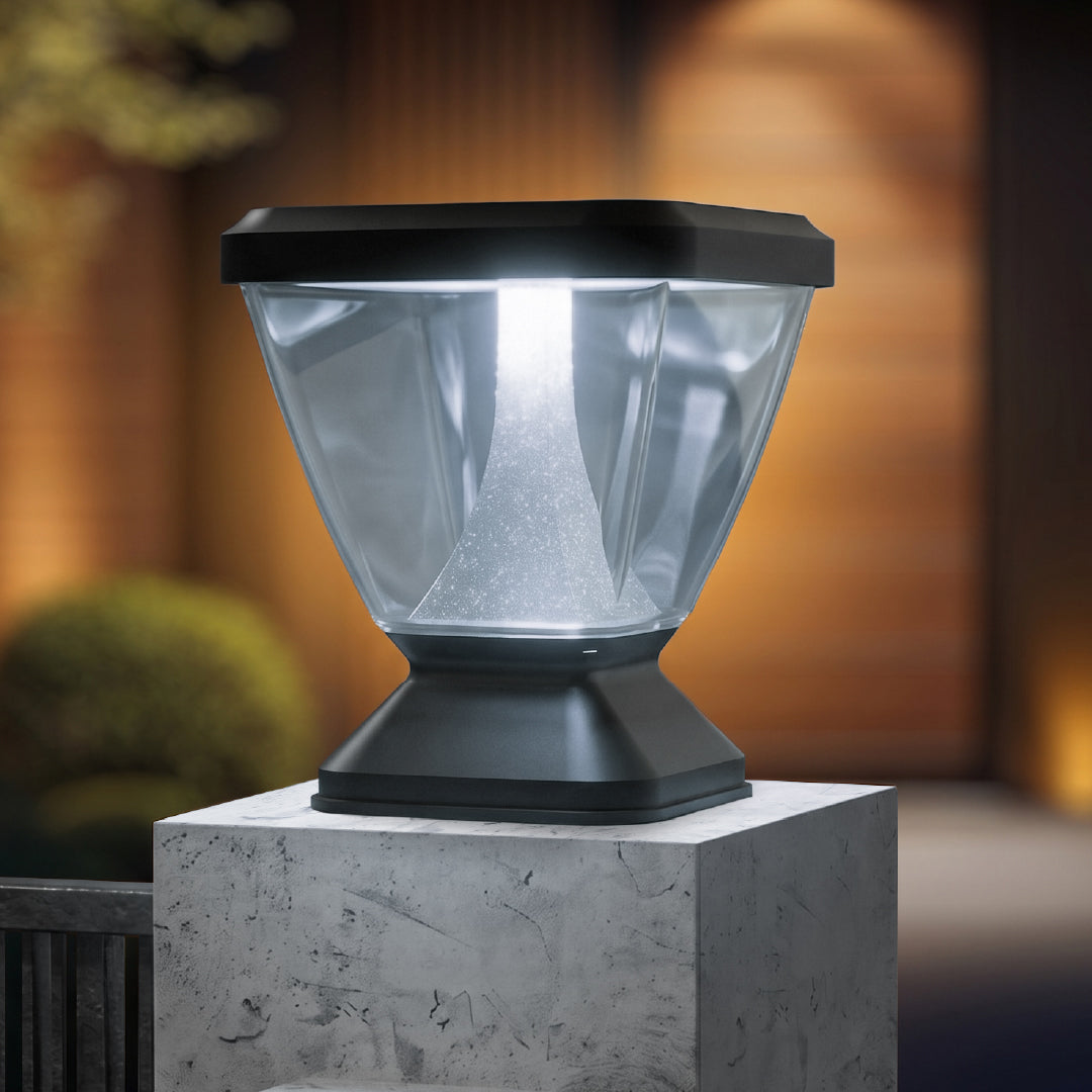 Zenia SKY 12W Outdoor Gate Pillar Light 3-in-1 LED (Cool, Warm & Neutral) | Waterproof Post Top Wall Mount Light for Home Gate, Compound & Boundary Wall