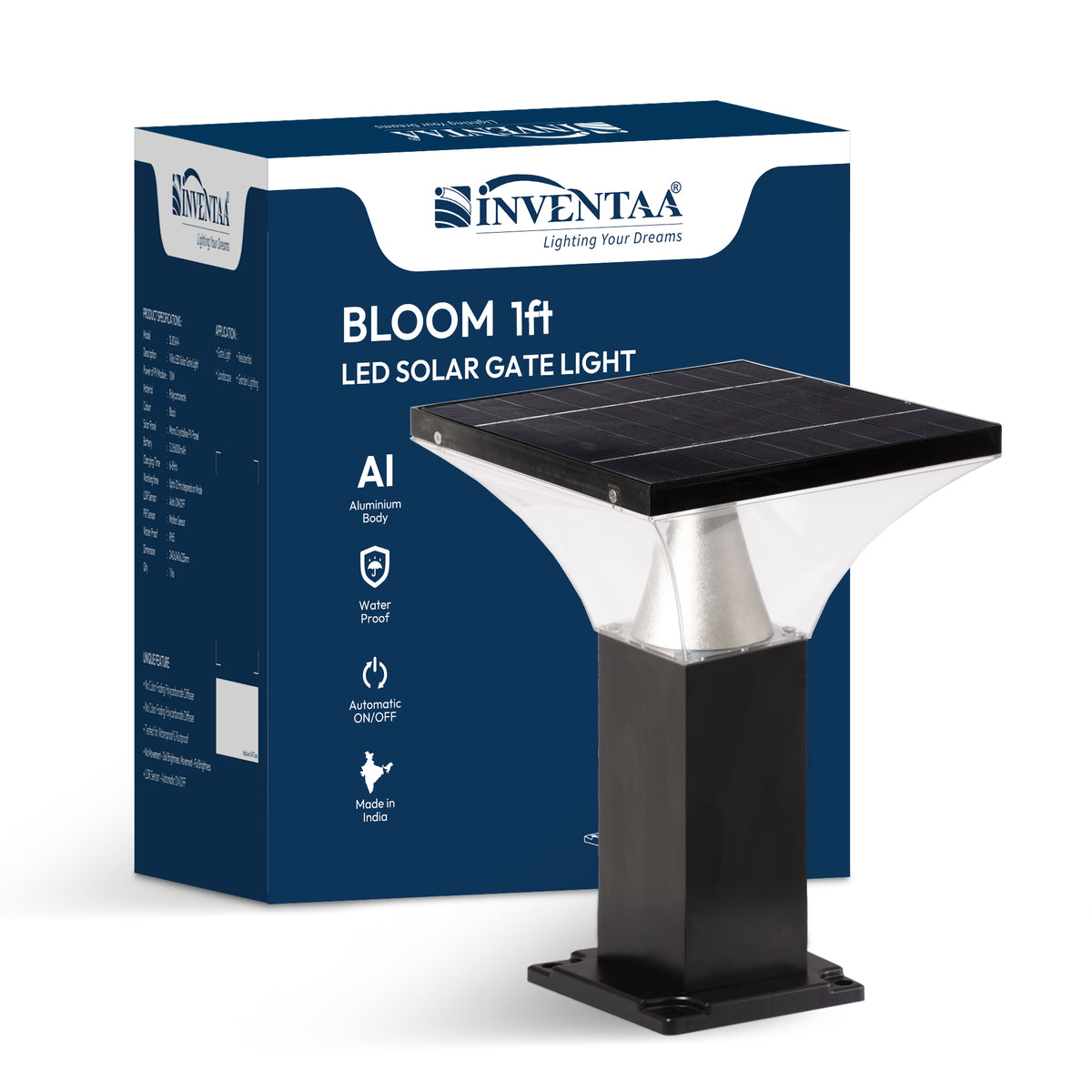 Bloom Solar LED Outdoor Bollard Light