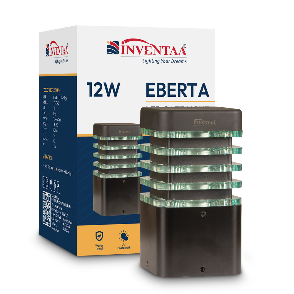 Eberta 5" 12W Outside Gate Lights - LED Square Gate Light for Modern Design