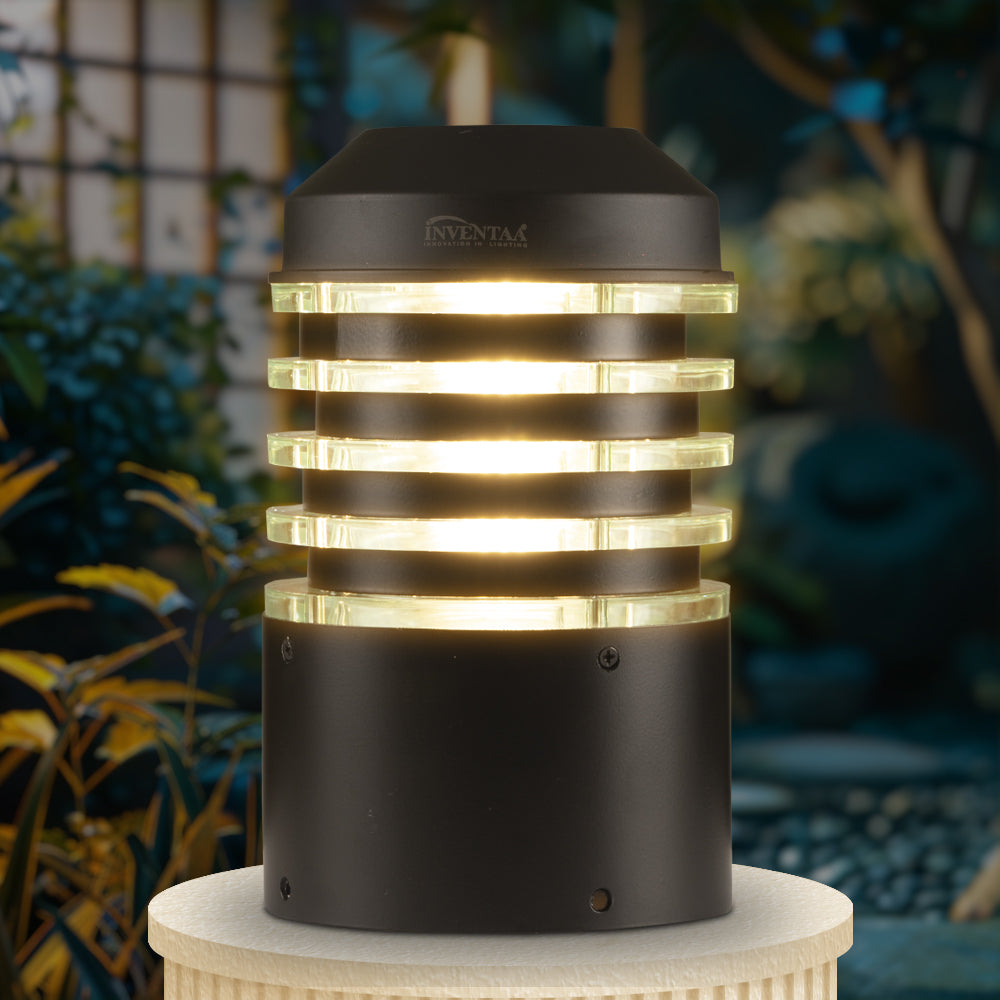 12C - 2819 Eberta Round LED Gate Light Cool White #shape_round
