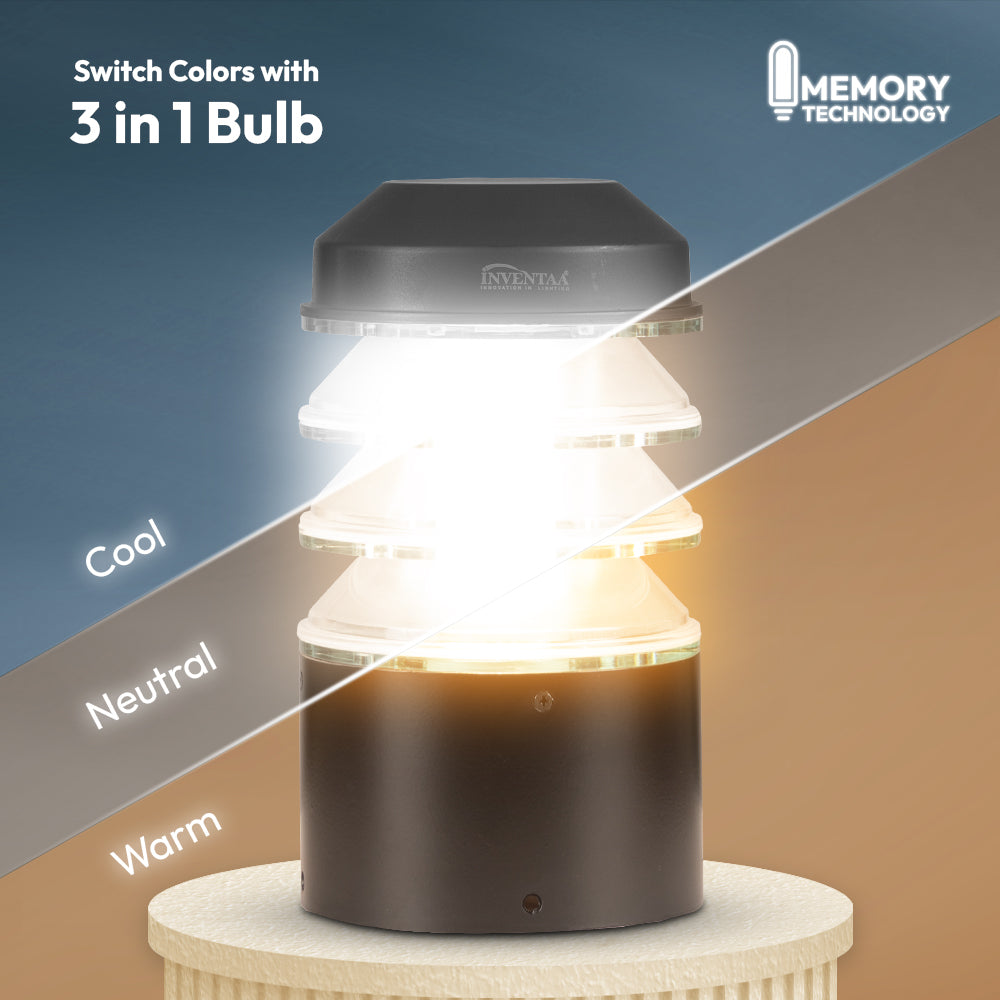 Estela - Modern Gate Post Lights | LED Front Gate Lamps for Outdoor