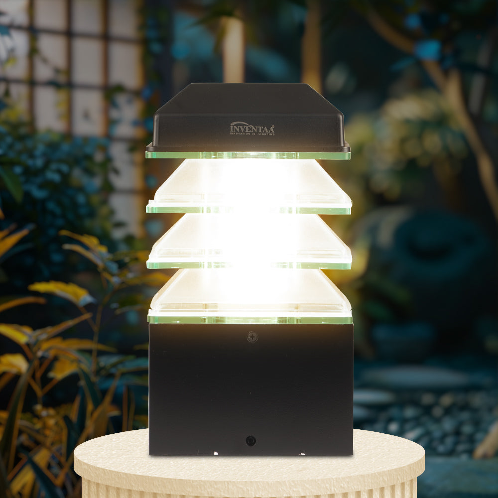 Estela 12W Ice Cube Post Top LED Gate Lamp Light