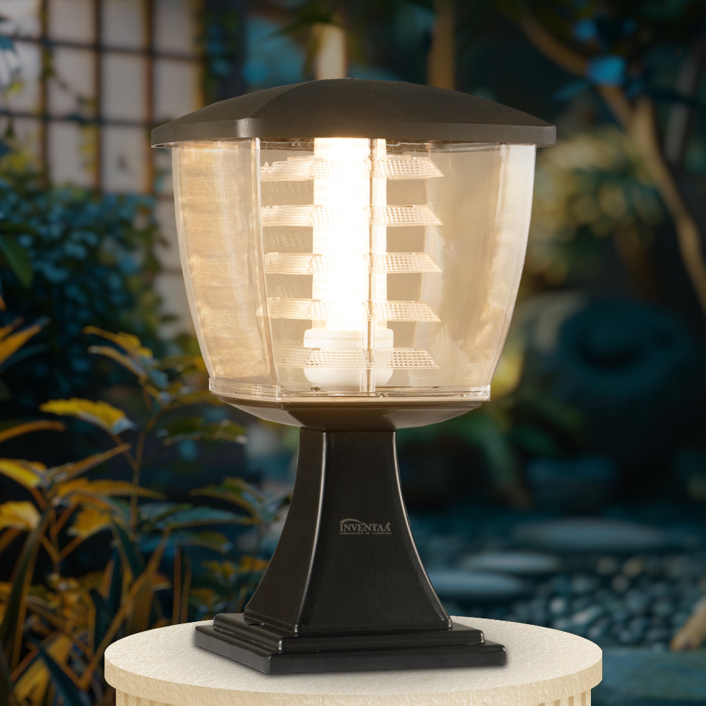 18Y - 2314B Glasis Black Clear LED Gate Light Warm White #color_black trio luv clear