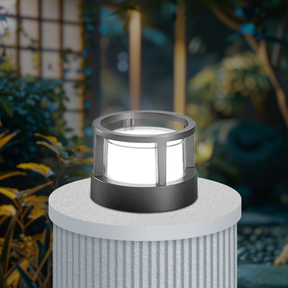 Sleek round gate dome light with modern design for stylish outdoor lighting