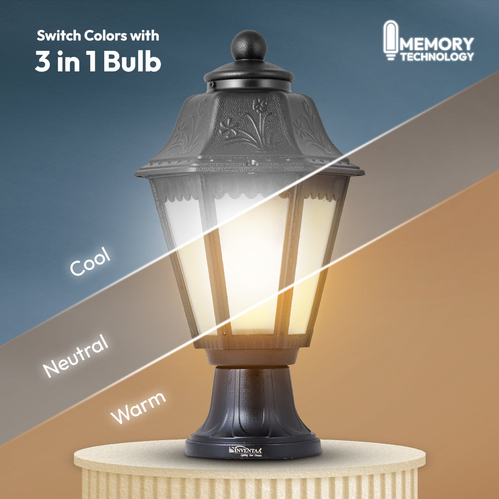 Tacita Modern Gate Light - 12W LED Pillar Lights for Gate | Outdoor Villa Lighting