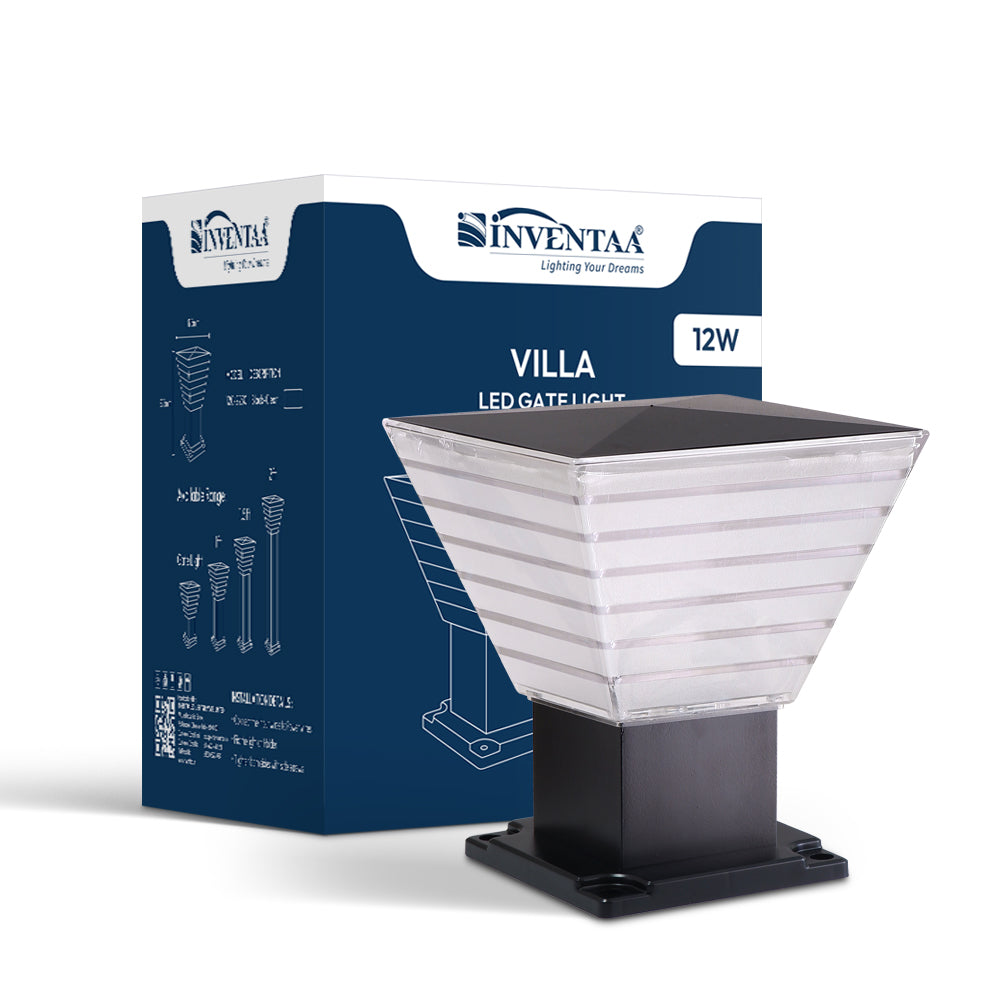 Light for main door entrance in VILLA LED gate light design by Inventaa