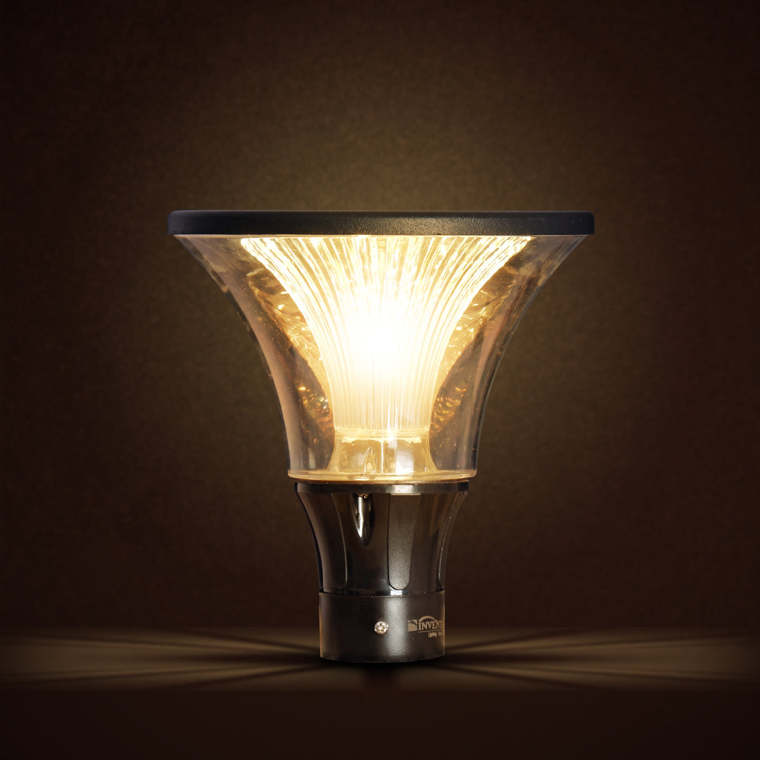 Prisma 12W Outdoor Gate Pillar Light — 3-in-1 LED (Cool,Warm and Neutral) | Waterproof Post Top Wall Mount Light for Home Gate, Compound & Boundary Wall