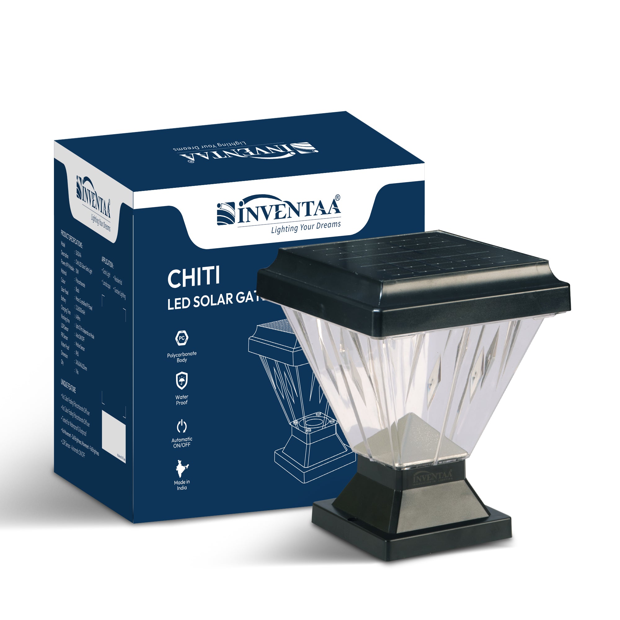 Chiti Solar LED Outdoor Gate Light