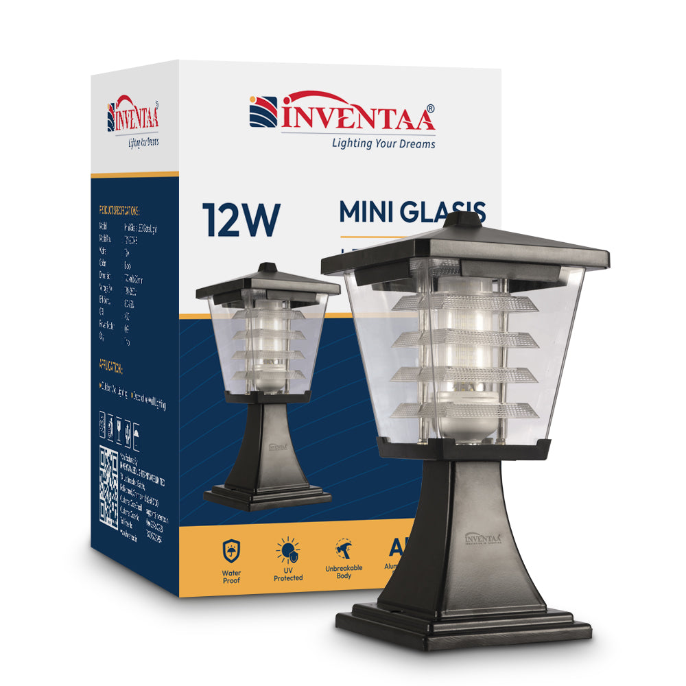 Mini Glasis 12W Main Gate Light - LED Exterior Gate Pillar Light