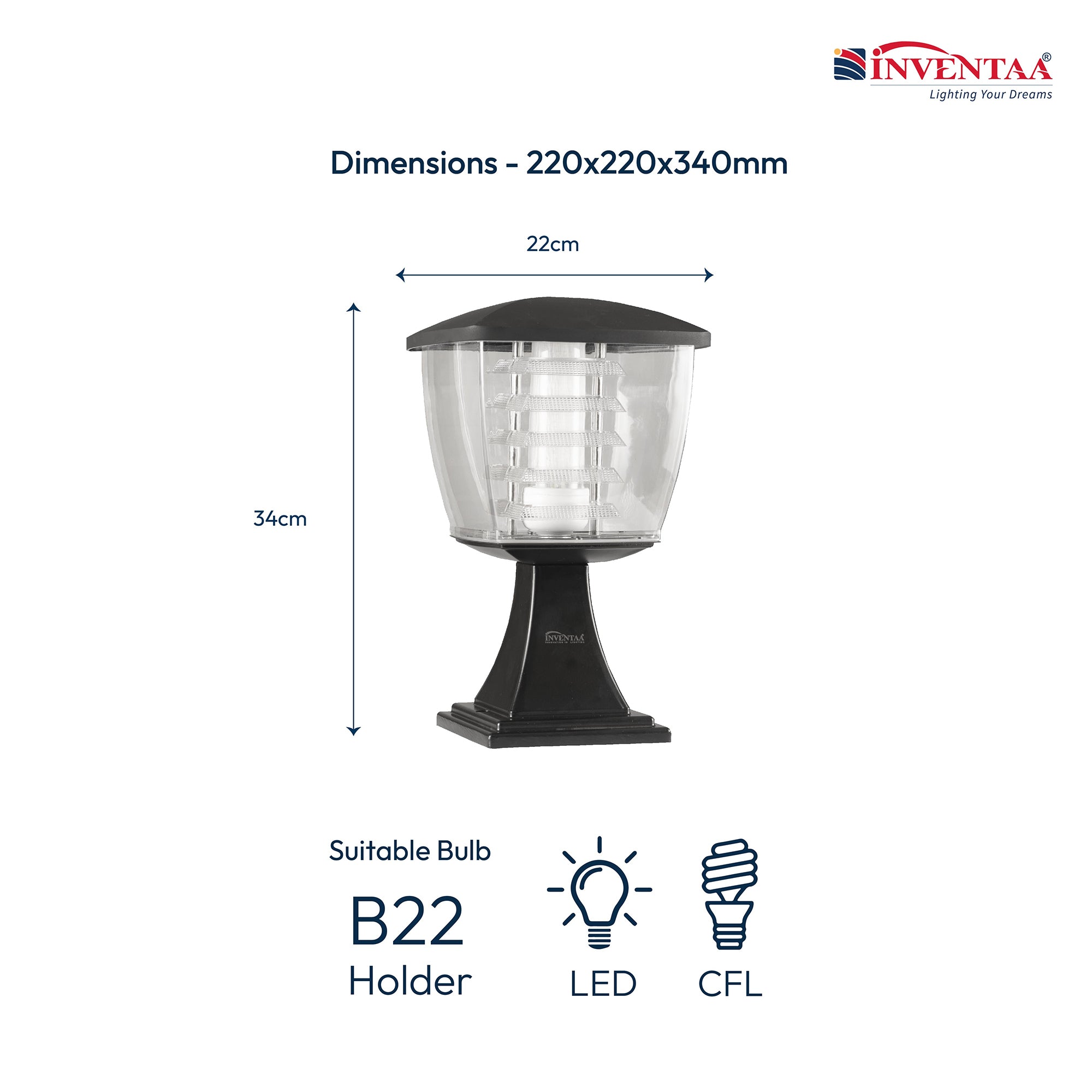 Glasis 18W Outside Gate Lights - LED Gate Lamps for Entrance