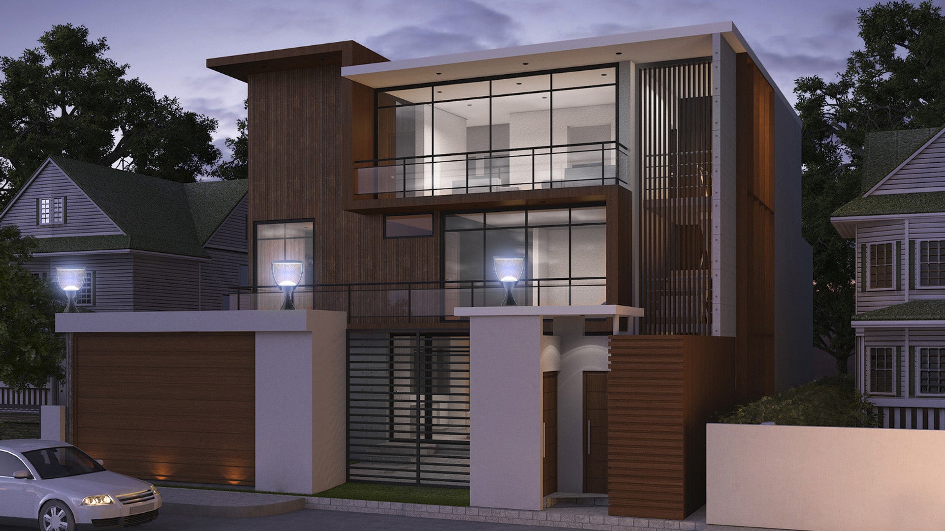 Glenda Glitter 20W LED Gate Light - Modern Exterior Door Light