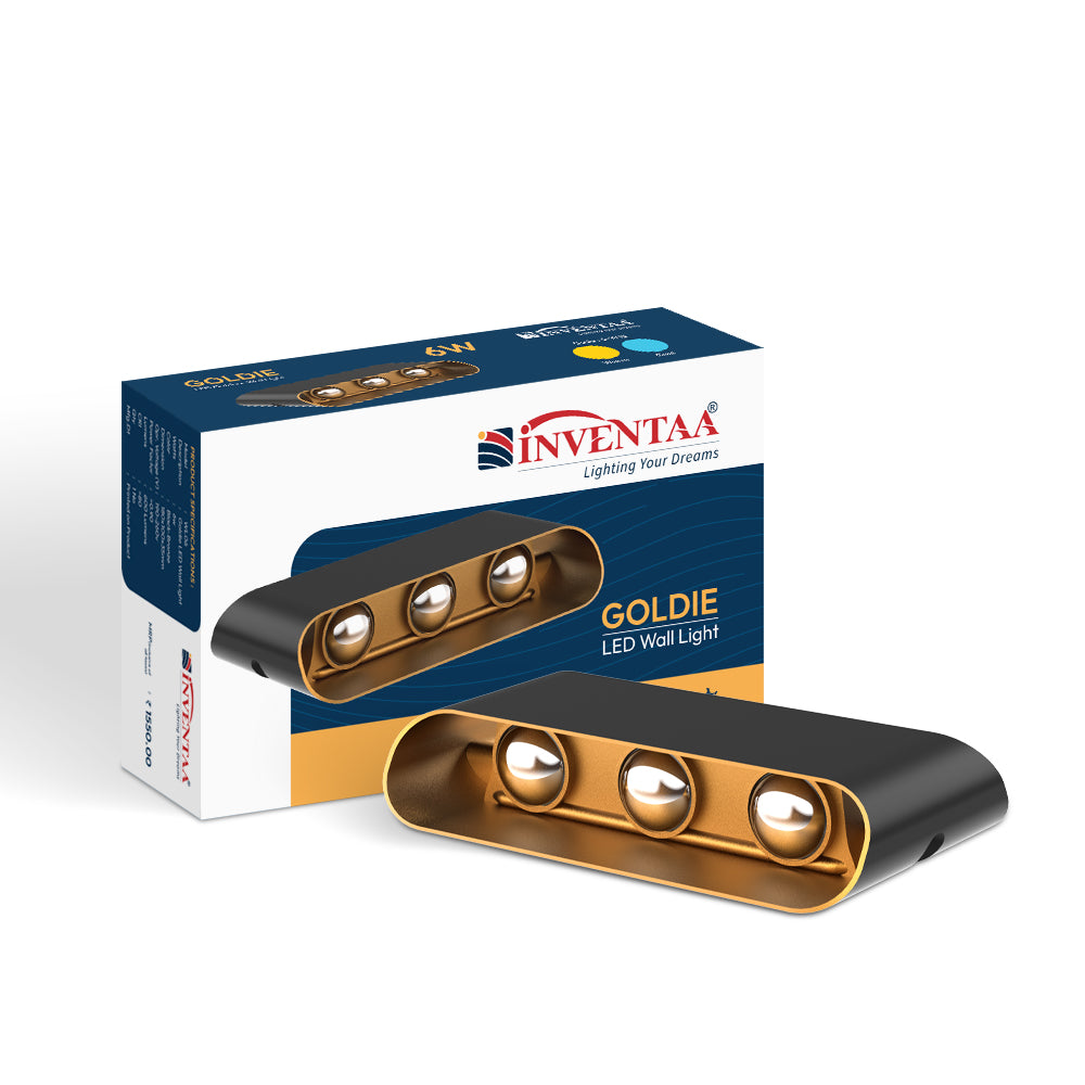 Goldie 4W 6 Way LED Wall Light With Its Box #type_3 x 2 way