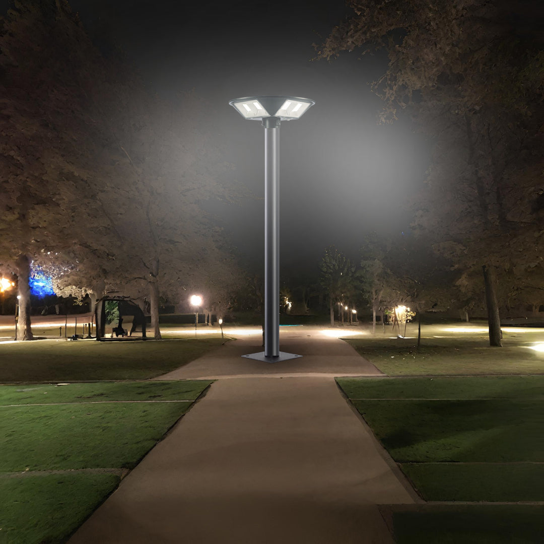 Grace LED Solar Pole Light Installed On Park
