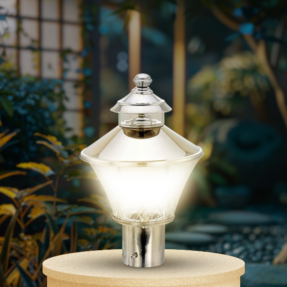 LED lights for gate pillars with elegant entrance gate lamp #color_ss gloss clear