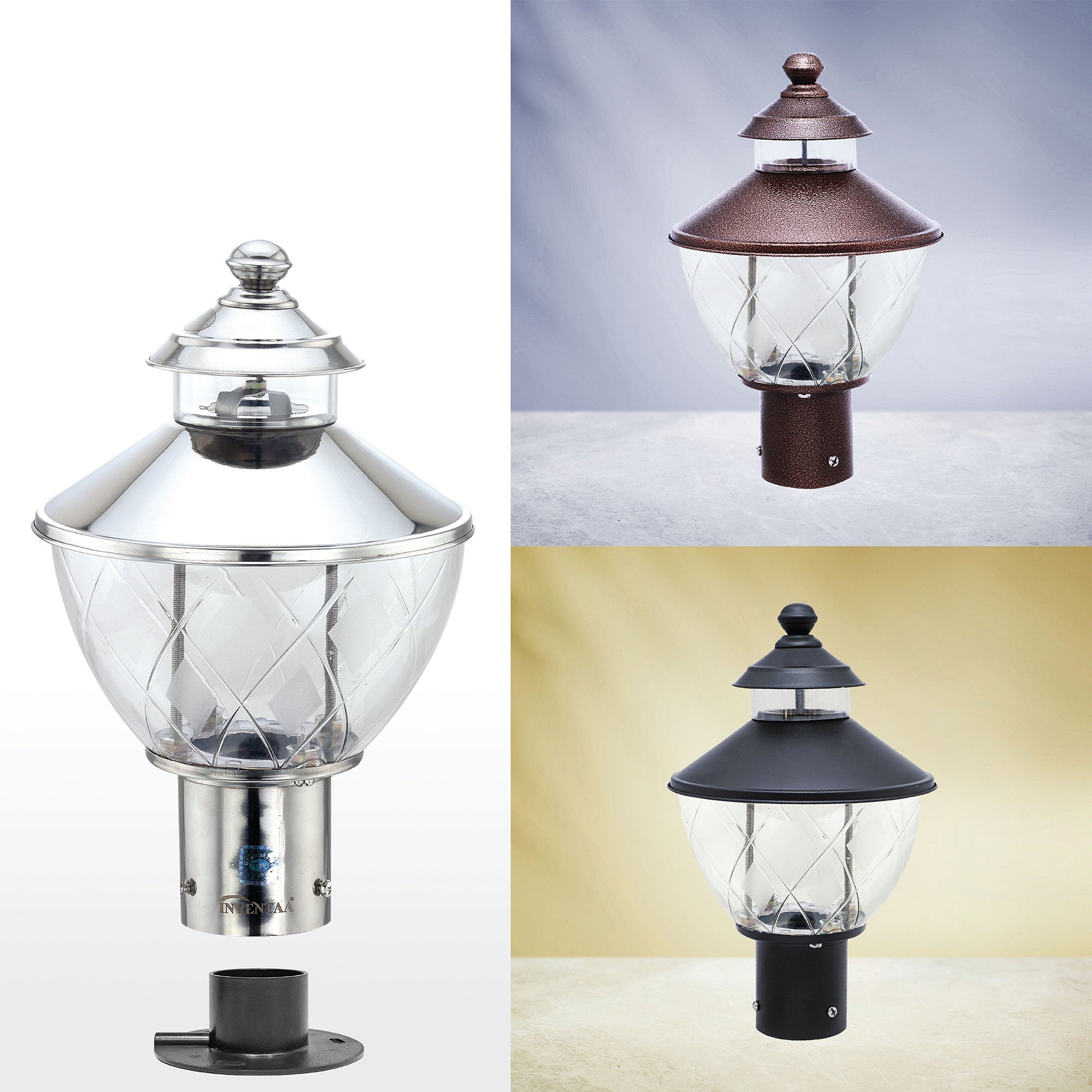 Kitty Compound Lights - Gate Post Lanterns