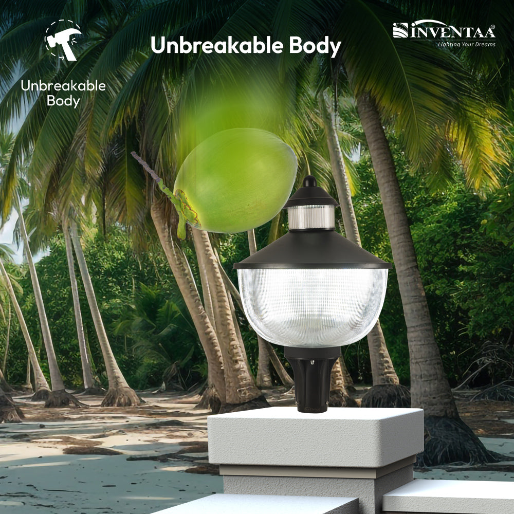 Unbreakable dome light for gate with durable house gate light design