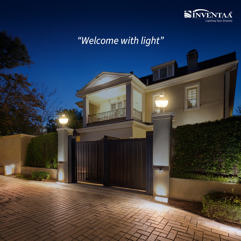 House gate light with elegant front gate modern gate light design