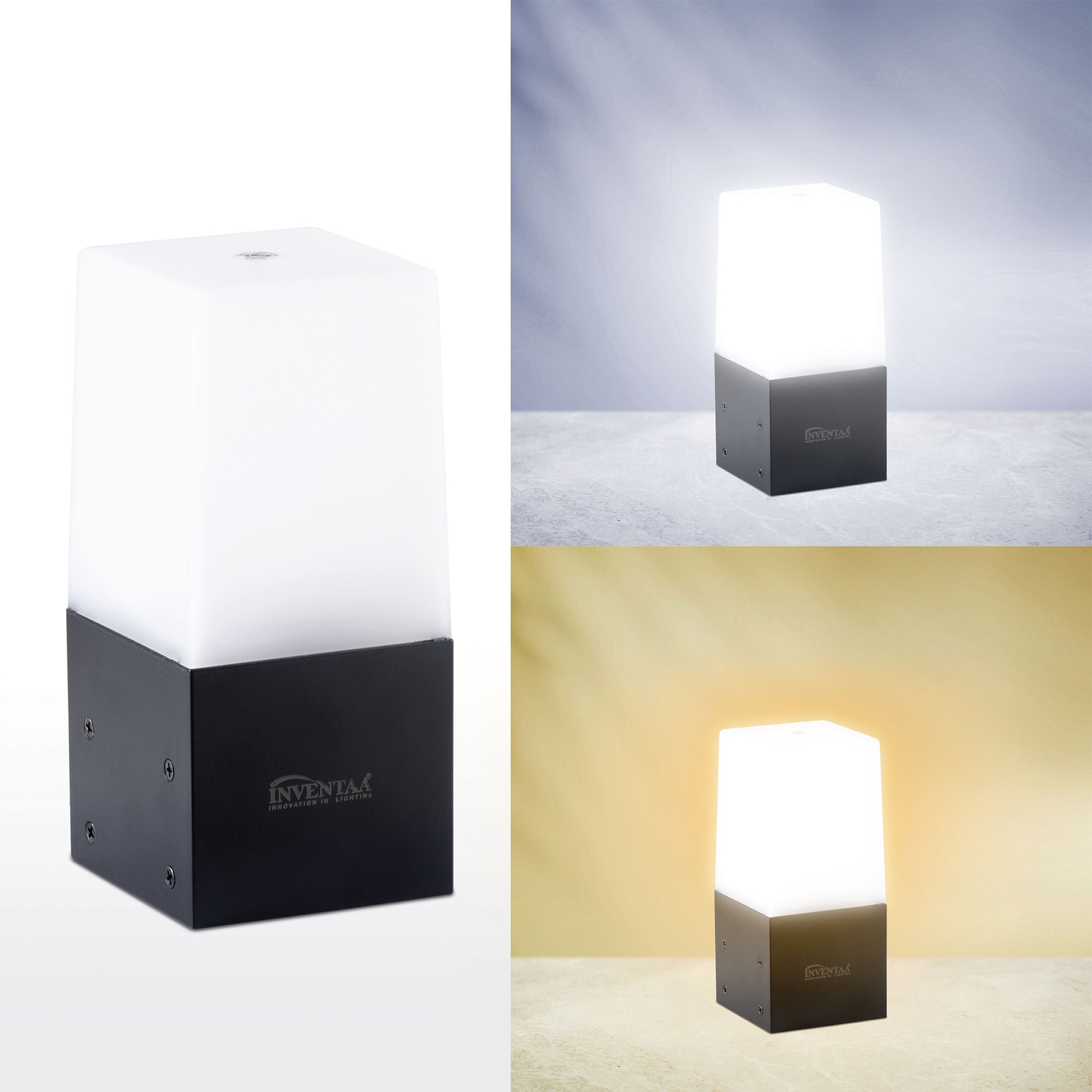 Mini Elena LED Gate Light Cool Warm Comparison View #bulb options_warm