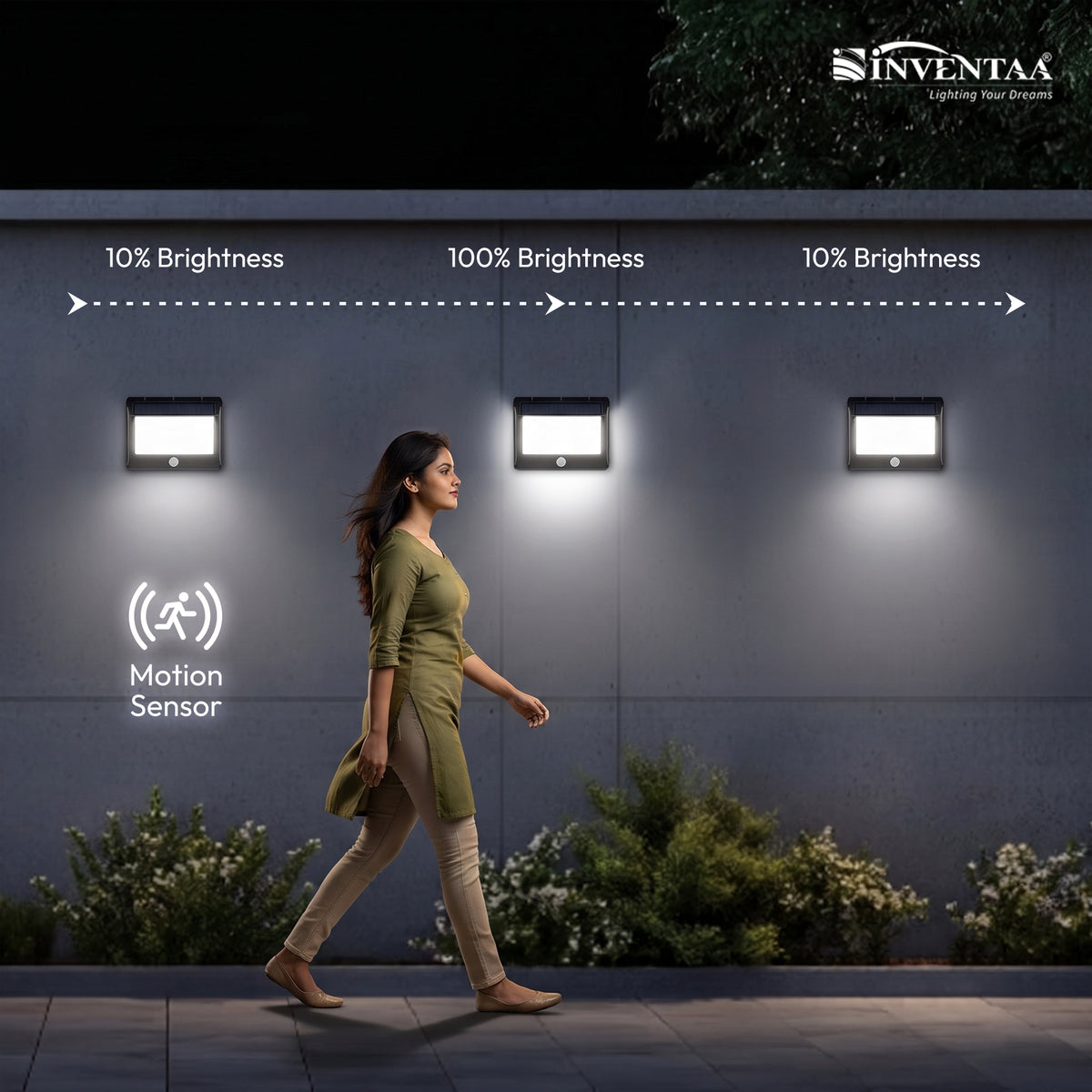 Vita Outdoor Wall Lights Solar Powered ? Modern LED Solar Lamp Wall