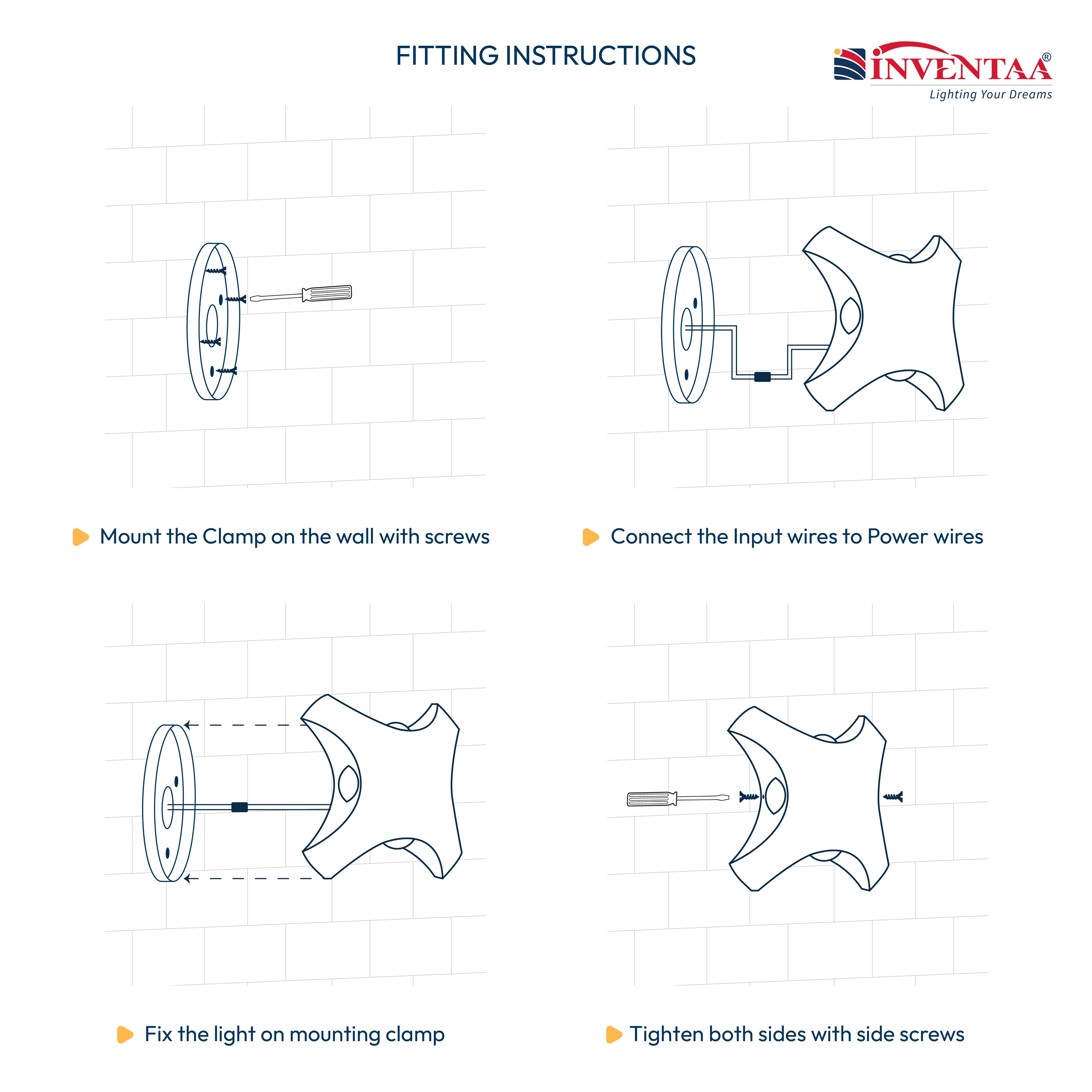 Nura LED Wall Light Fitting Instructions