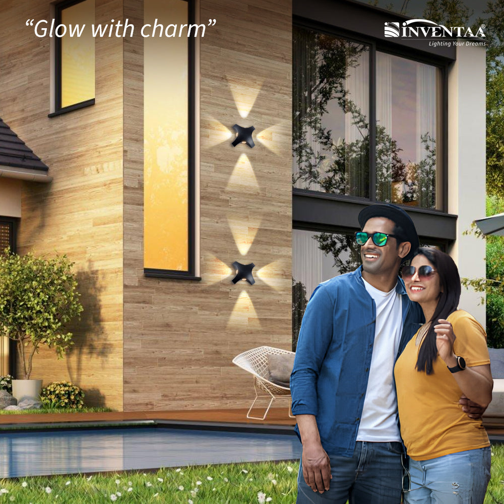 Nura LED Wall Light Installed On House Front