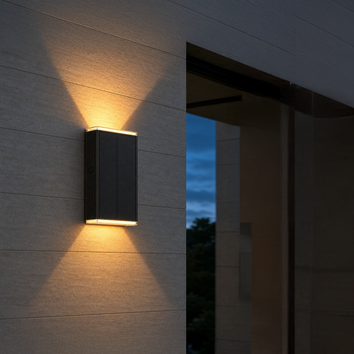 Nyla Solar Wall Light ? Modern LED Solar Powered Wall Lights for Outdoor Lighting