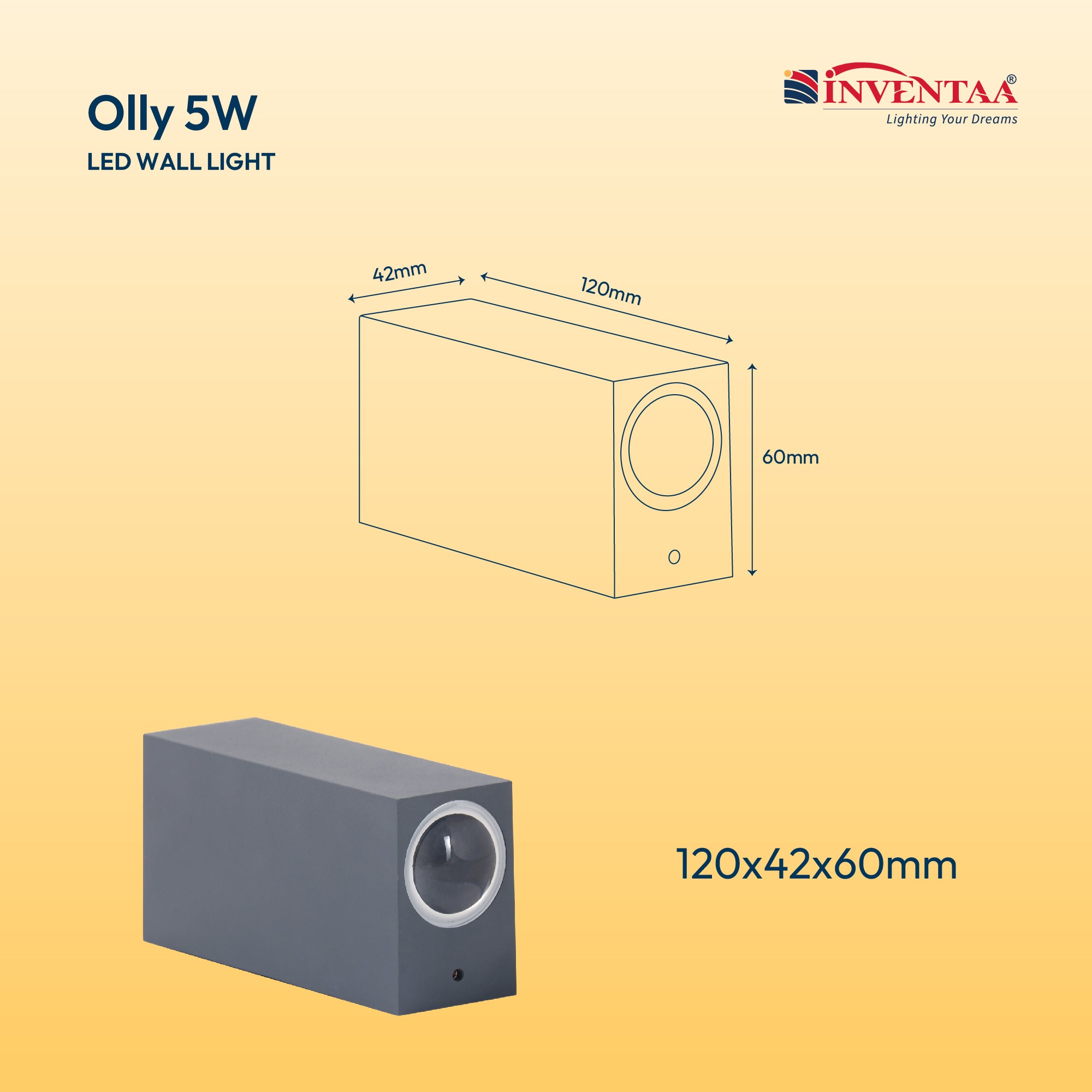 Olly 5W Outdoor LED Wall Light