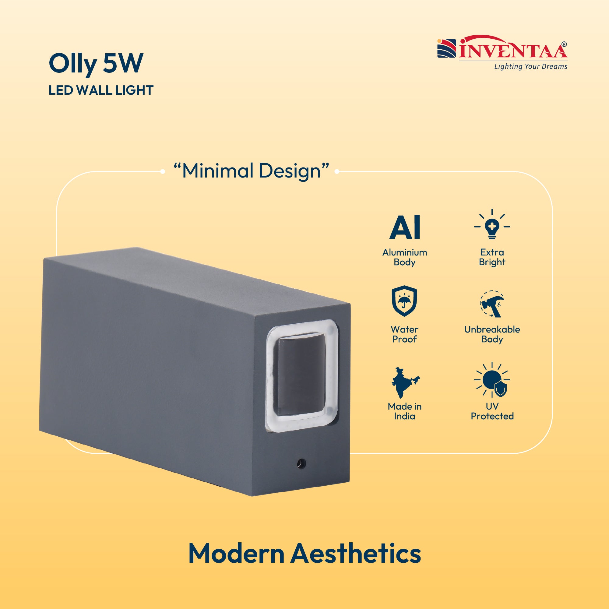 Olly 5W Outdoor LED Wall Light
