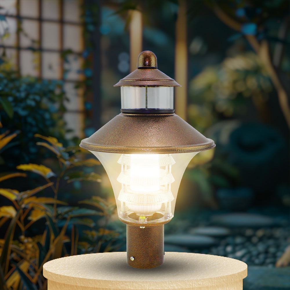 Optic Fabula 10W Outdoor Gate Light - Modern LED Gate Post Lamp -Entry Light