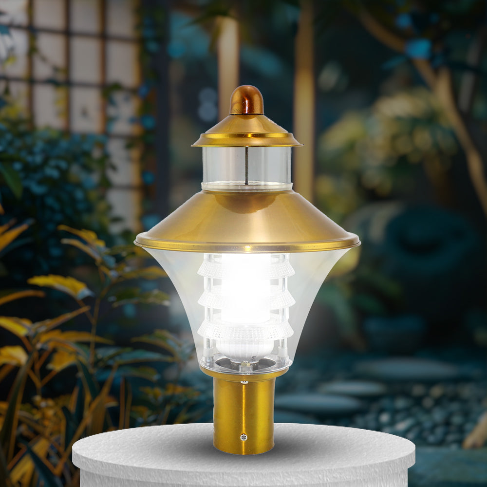 Optic Fabula 10W Outdoor Gate Light - Modern LED Gate Post Lamp -Entry Light