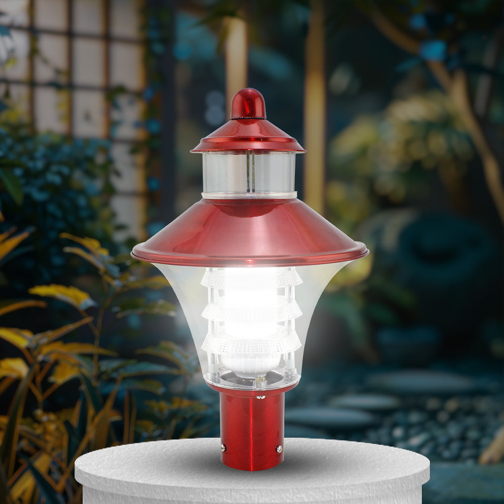 Optic Fabula 10W Outdoor Gate Light - Modern LED Gate Post Lamp -Entry Light