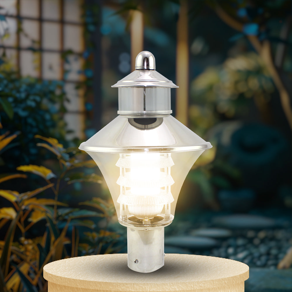 Optic Fabula 12W Outdoor Gate Light - Modern LED Gate Post Lamp -Entry Light