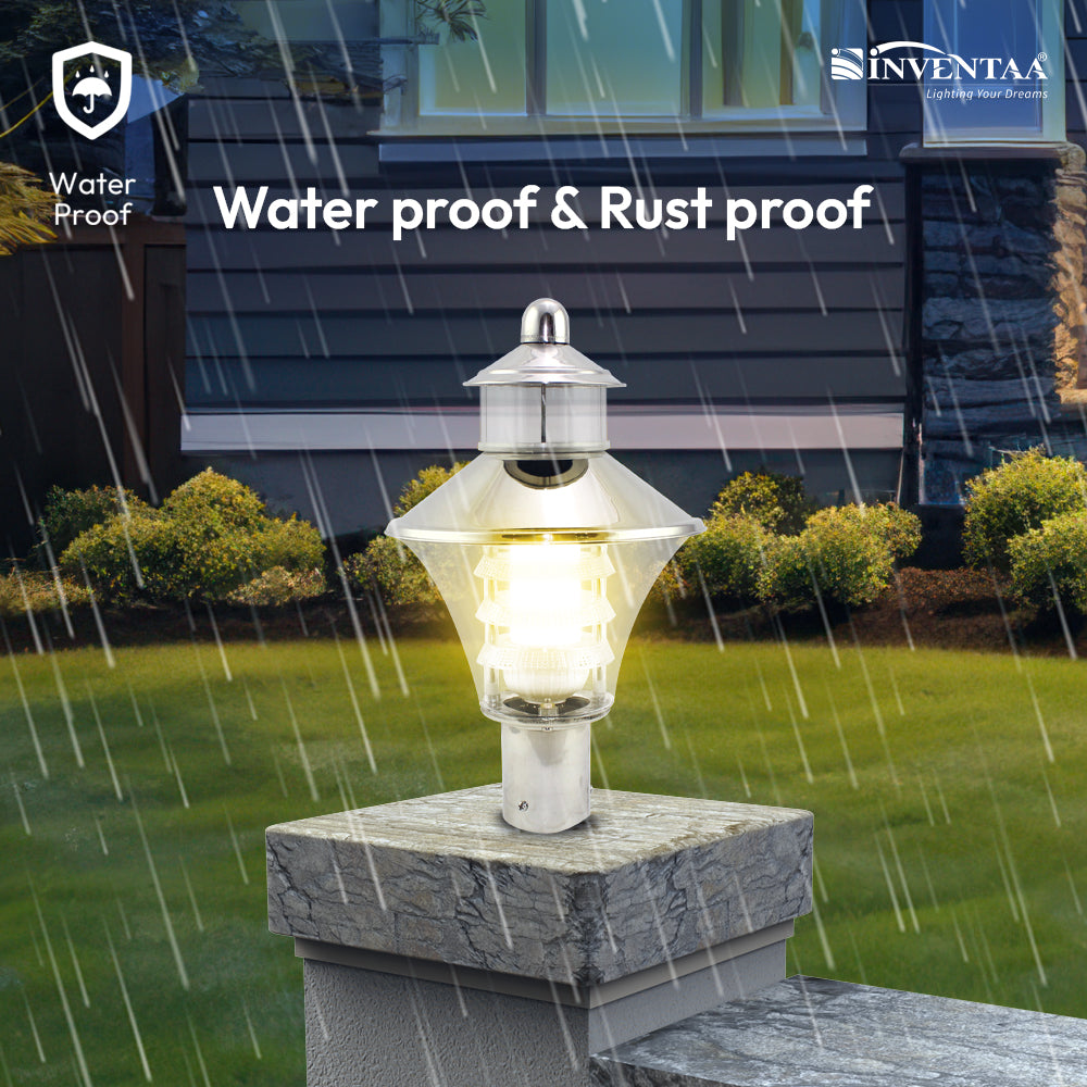 Optic Fabula 12W Outdoor Gate Light - Modern LED Gate Post Lamp -Entry Light