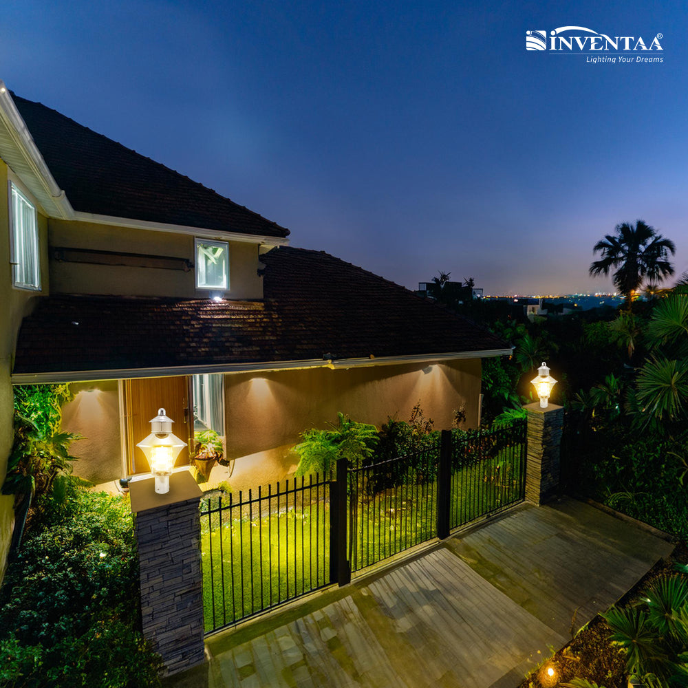 Optic Fabula 12W Outdoor Gate Light - Modern LED Gate Post Lamp -Entry Light