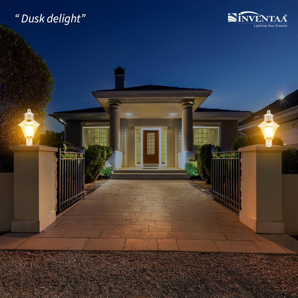 Optic Fabula 12W Outdoor Gate Light - Modern LED Gate Post Lamp -Entry Light