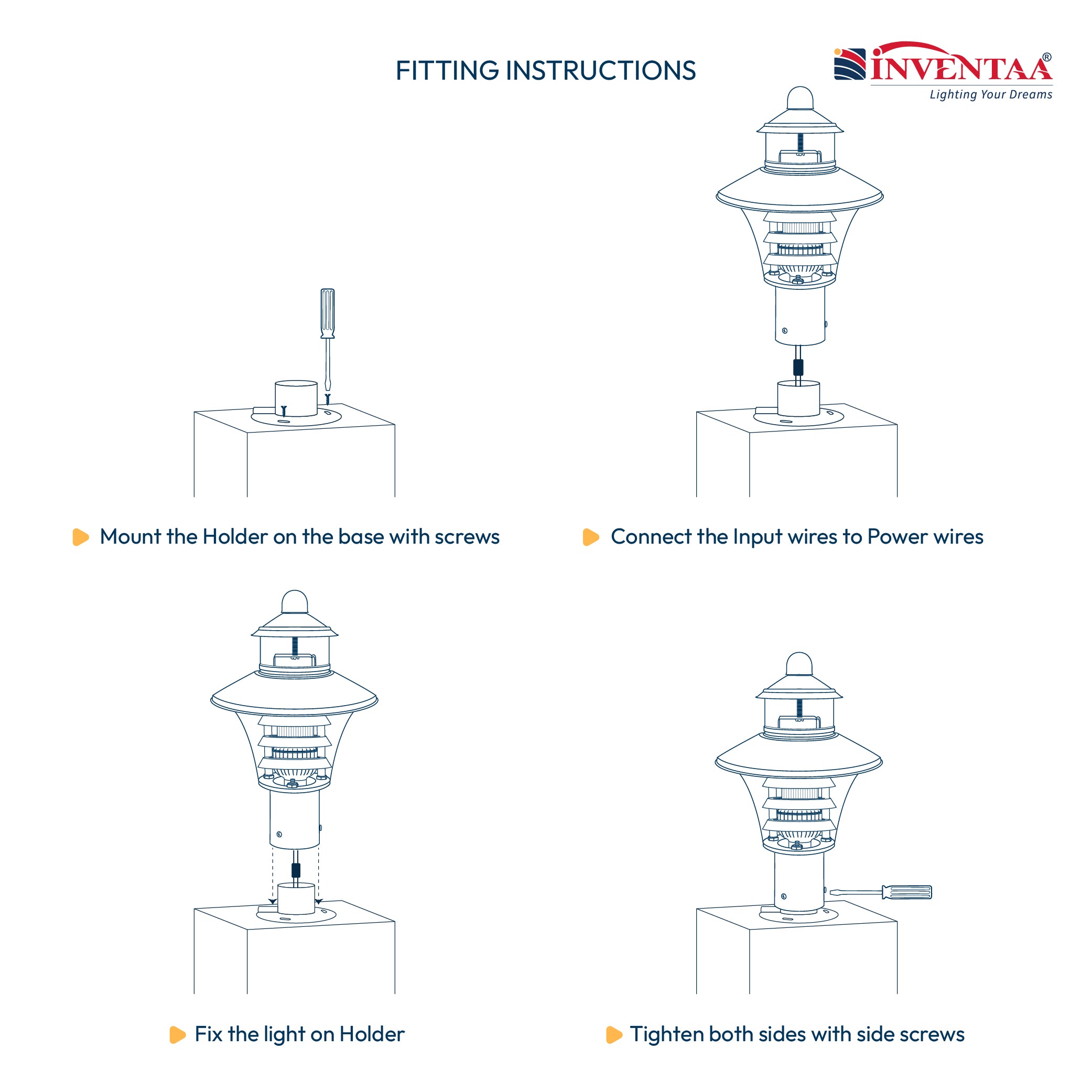 Optic Fabula 12W Outdoor Gate Light - Modern LED Gate Post Lamp -Entry Light