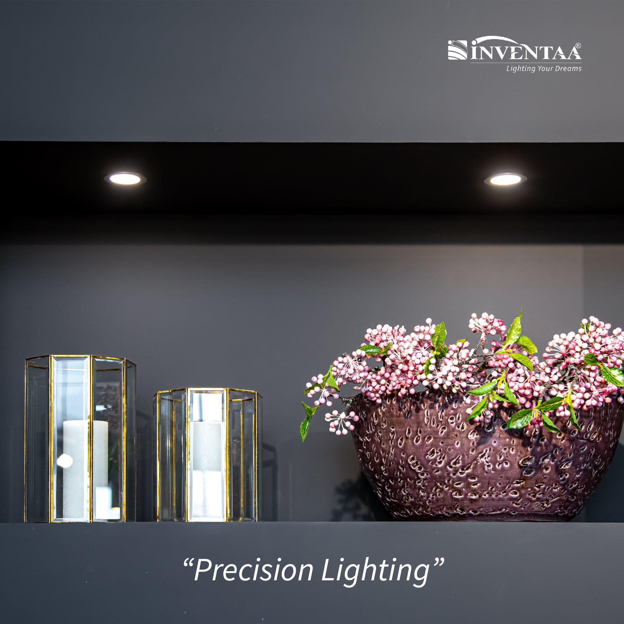 Oxana 3W LED COB Downlight Tilt Installed On Showcase