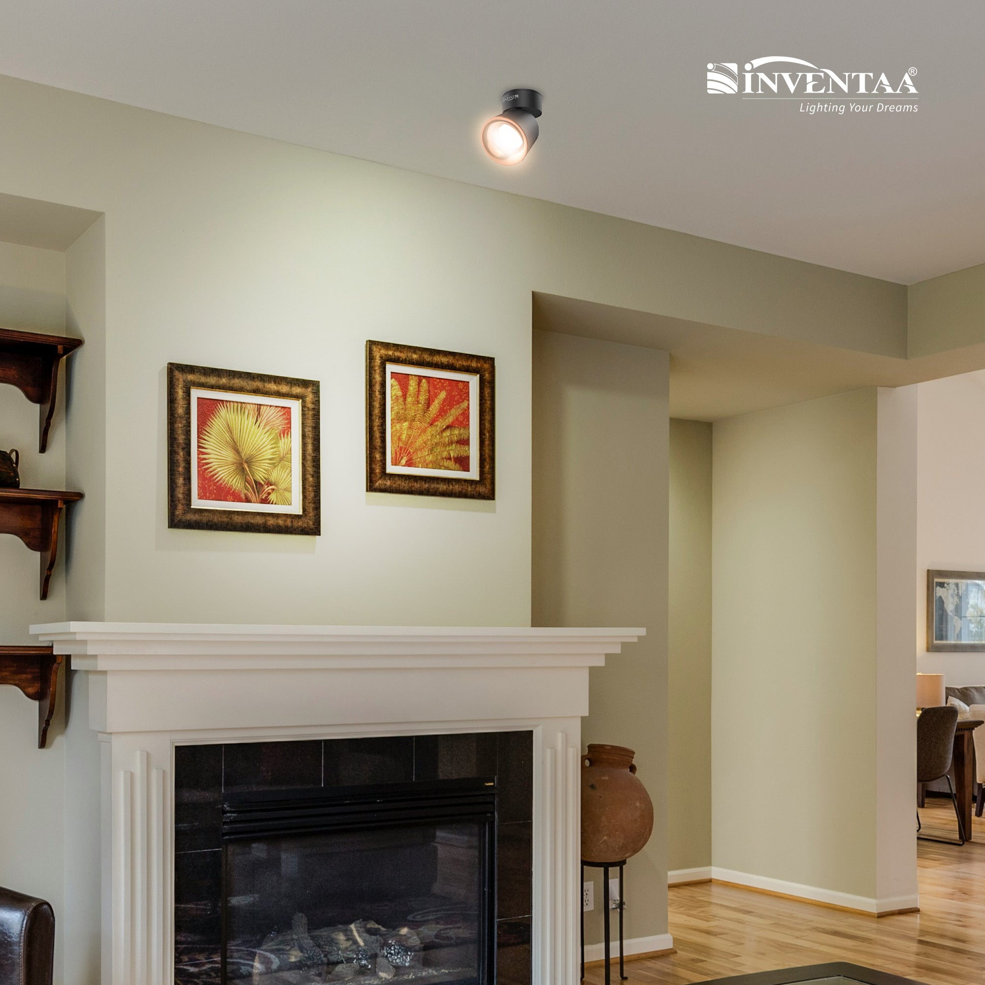 Oxana Revolve COB Surface Light Installed On Living Room