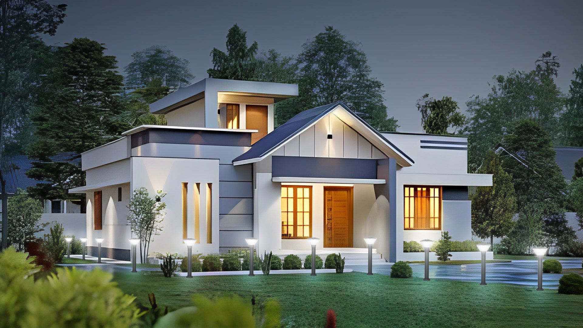 Yash 12W Driveway LED Bollard Light