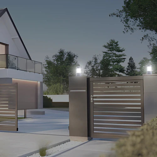 Estela - Modern Gate Post Lights | LED Front Gate Lamps for Outdoor