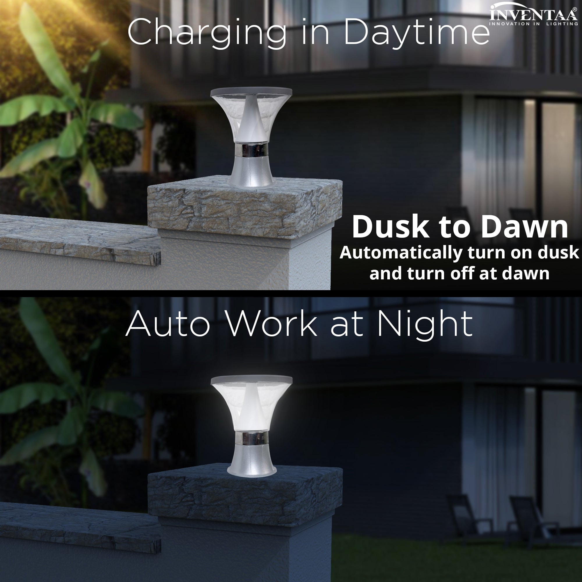 Pluto Solar LED Outdoor Gate Light