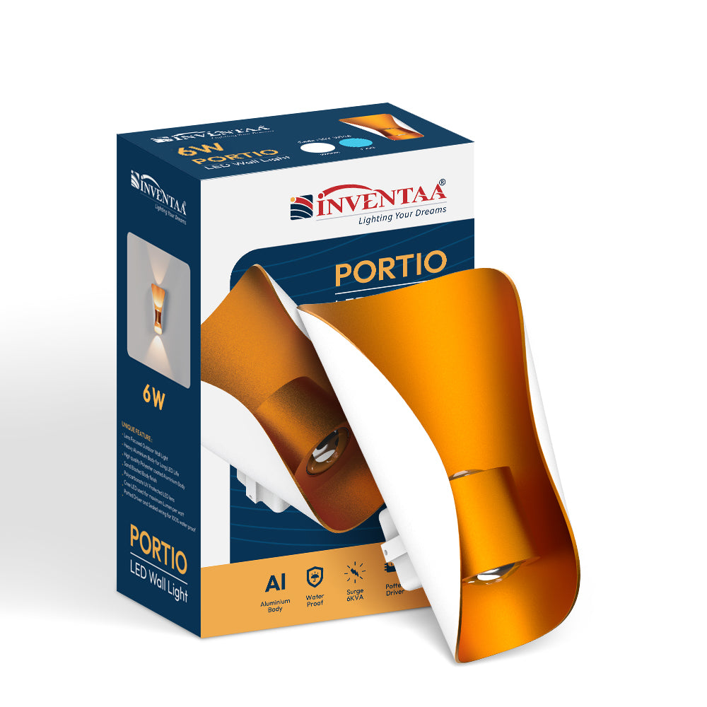 Portio 6W 2 Way LED Outdoor Wall Light