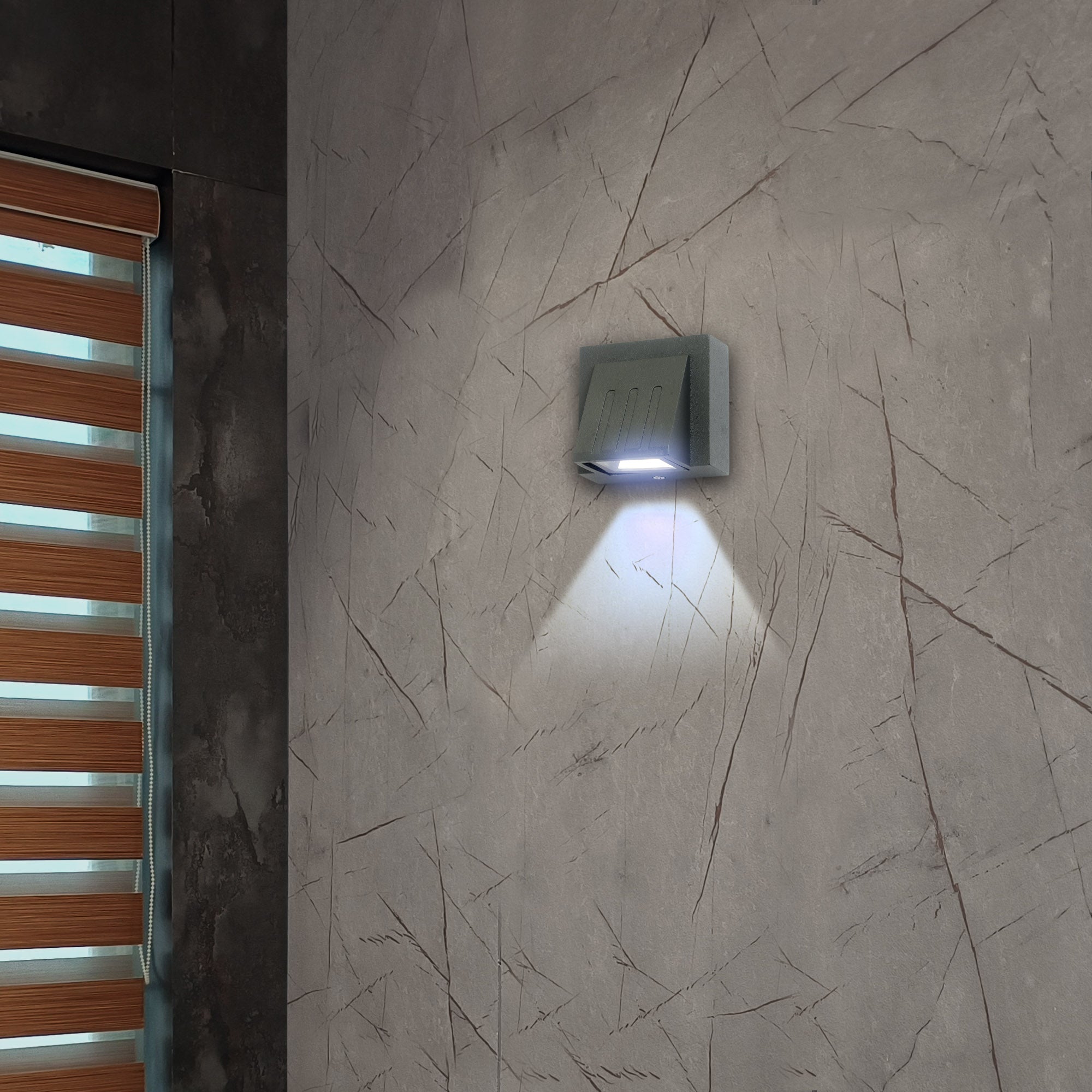 Reina one way led wall light emitting cool white glow #type_1 way