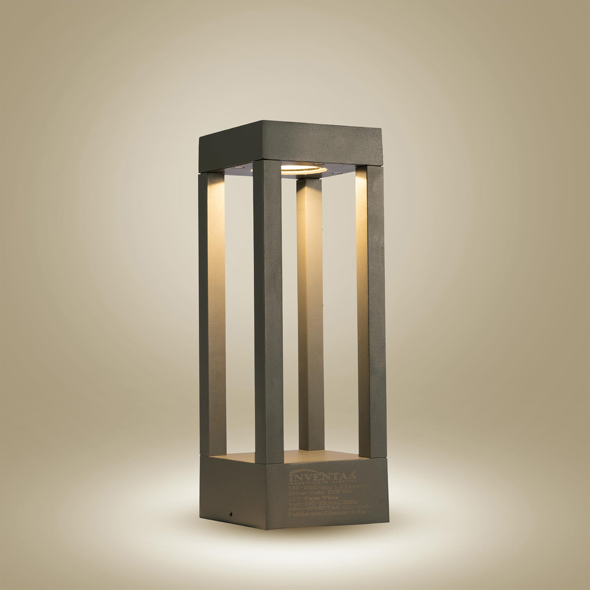 Smart Ritz LED Bollard Light 1.5 Feet Emitting Warm White Glow #size_1.5 feet