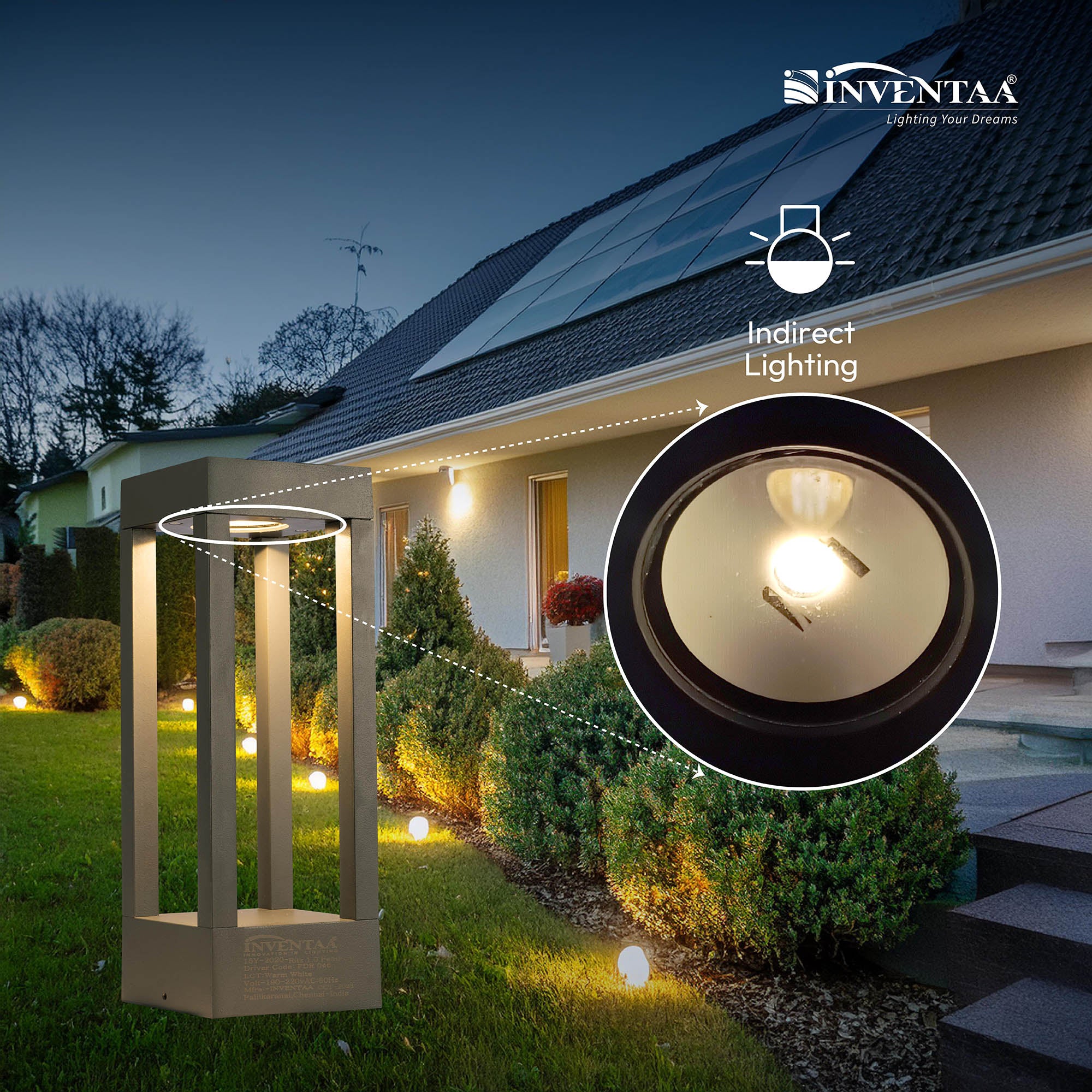 Smart Ritz LED Bollard Light 1.5 Feet Featuring Its Indirect Lighting #size_1.5 feet