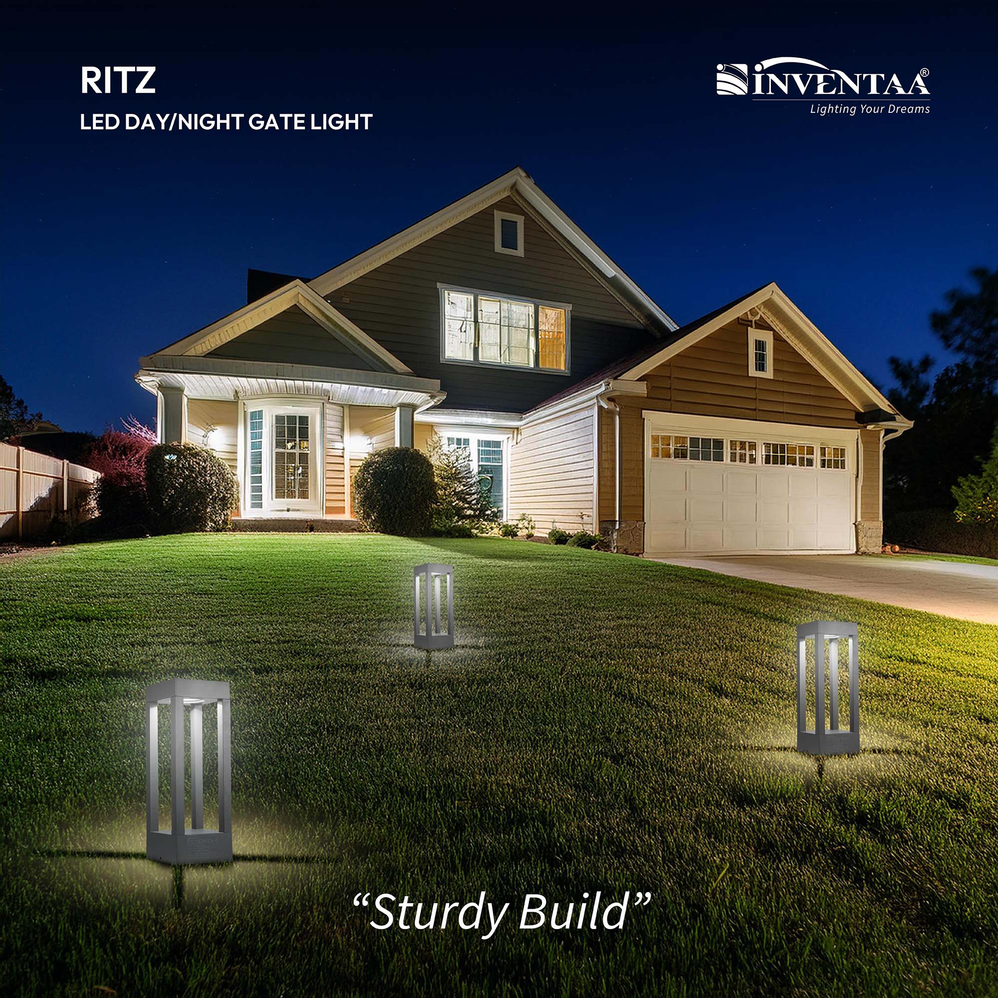 Smart Ritz LED Bollard Light 1.5 Feet Installed On Garden #size_1.5 feet