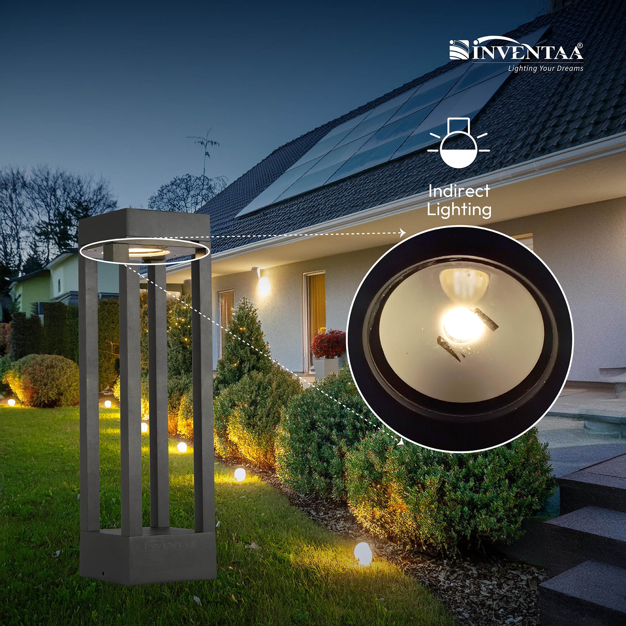 Smart Ritz LED Bollard Light 2 Feet Featuring Its Indirect Lighting #size_2 feet
