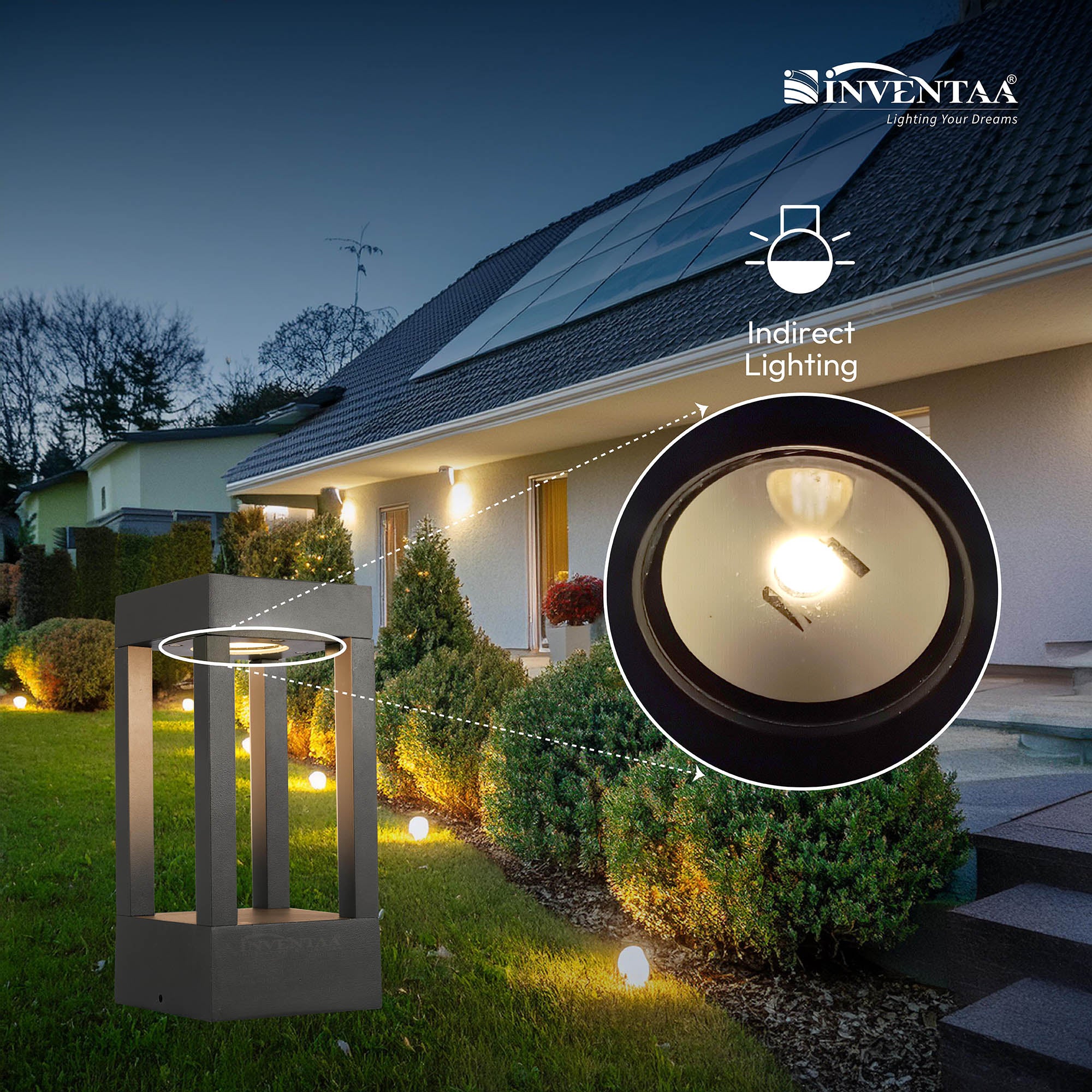 Smart Ritz LED Bollard Light Featuring Its Indirect Lighting #size_1 feet