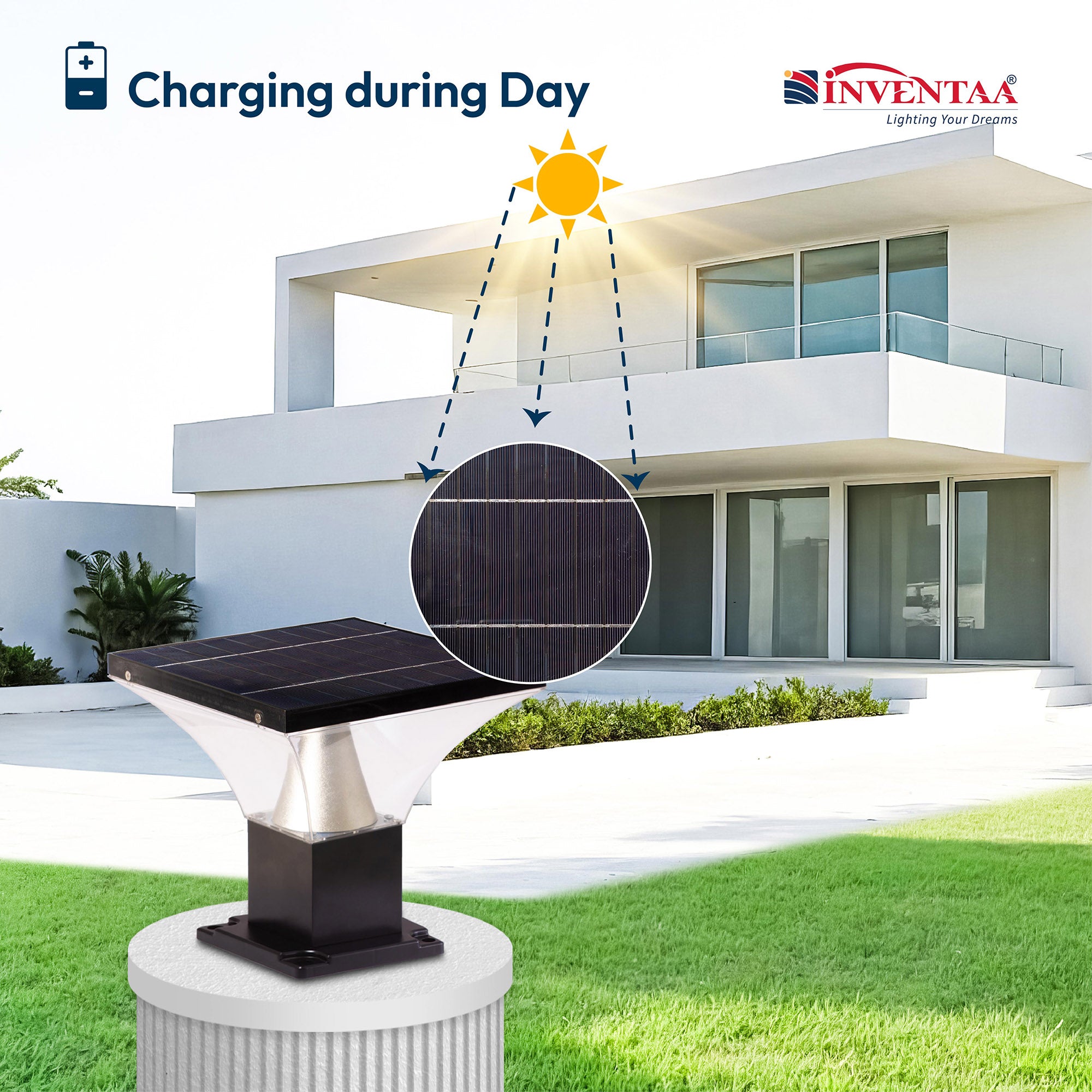 Bloom Solar LED Outdoor Gate Light